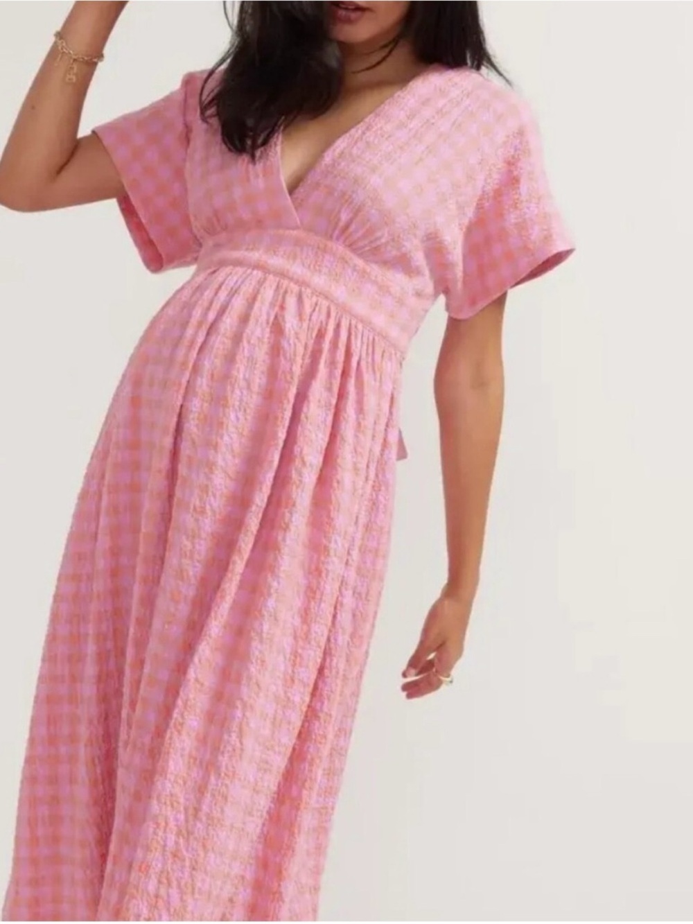 Hatch Maternity Pink Carolina Dress